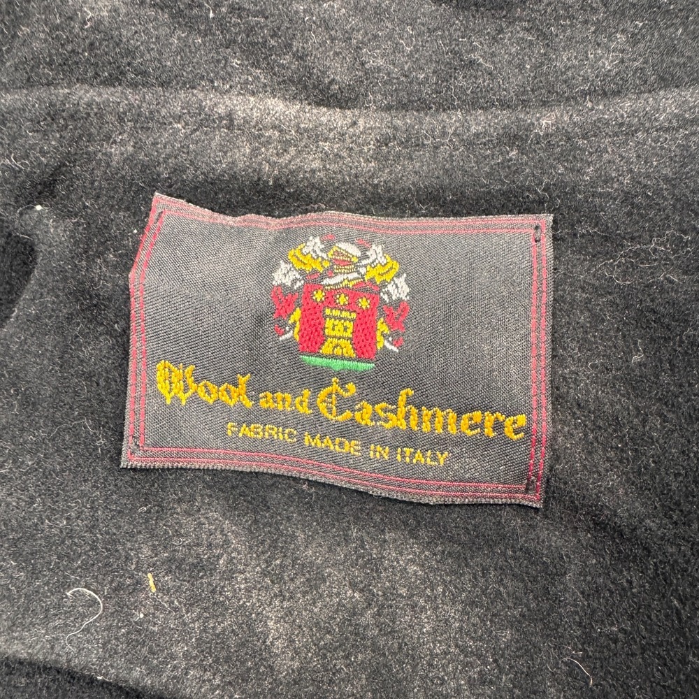 Vintage HB II Harvé Benard Women Black Wool Cashmere Coat NWT 16 - Picture 2 of 7